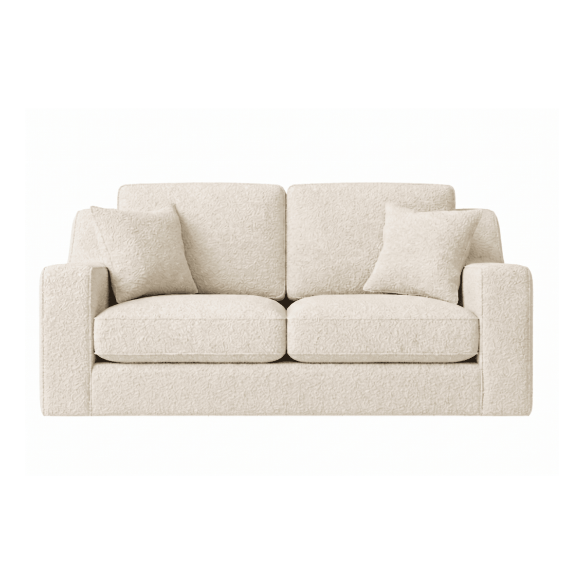 Victoria Ecru Boucle 3 Seater Sofa Sofa Formal Back 