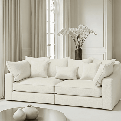 Victoria Ecru Boucle 4 Seater Sofa Sofa 