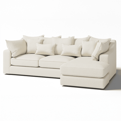 Victoria Ecru Boucle Large Right Hand Facing Pillow Back Sofa Sofa 