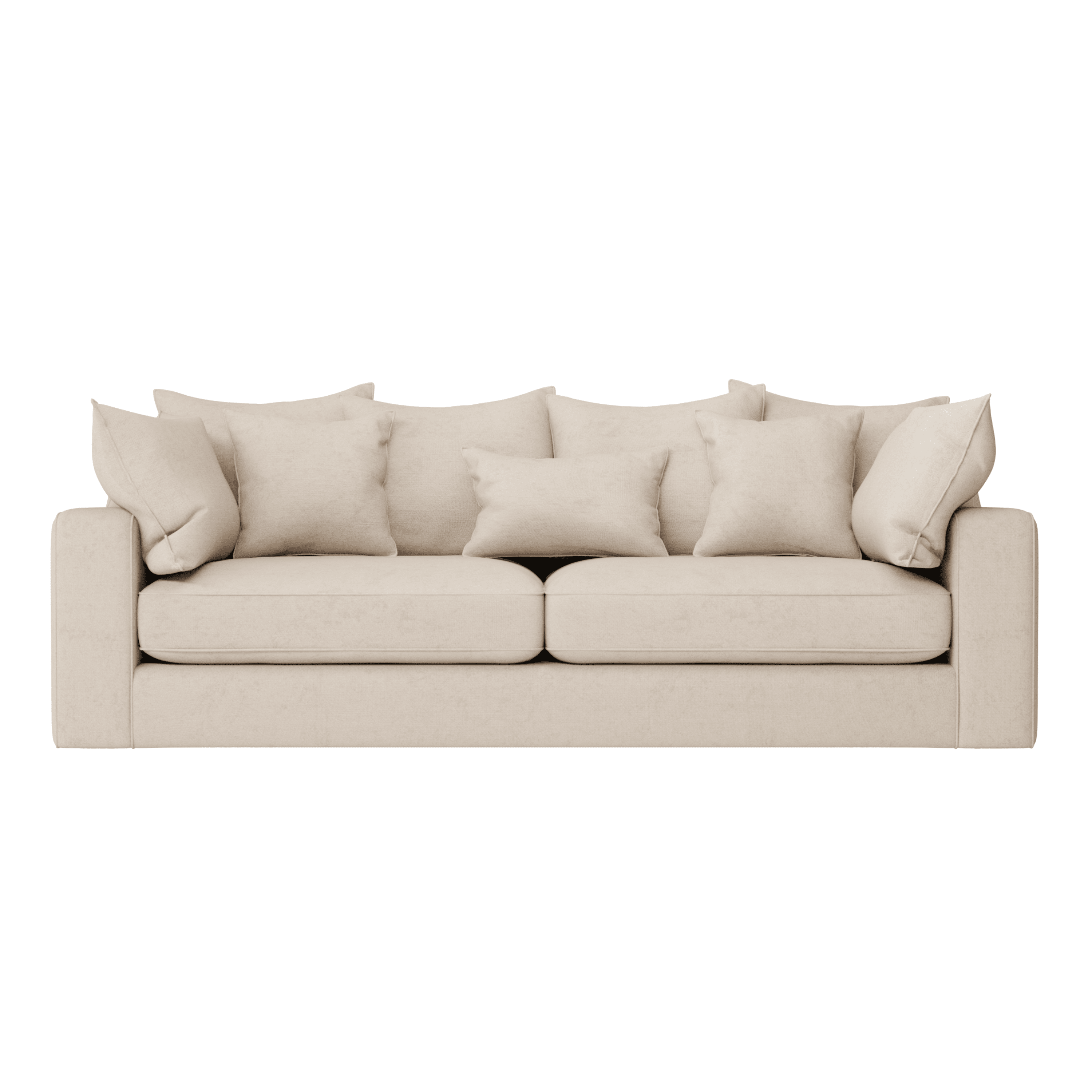 Victoria Luxury Beige Textured Sofa Range Sofa 4 Seater Sofa Pillow Back 