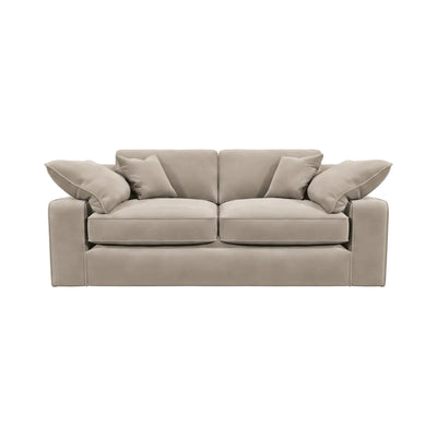 Victoria Mink Velvet 3 Seater Sofa Sofa Standard Back 