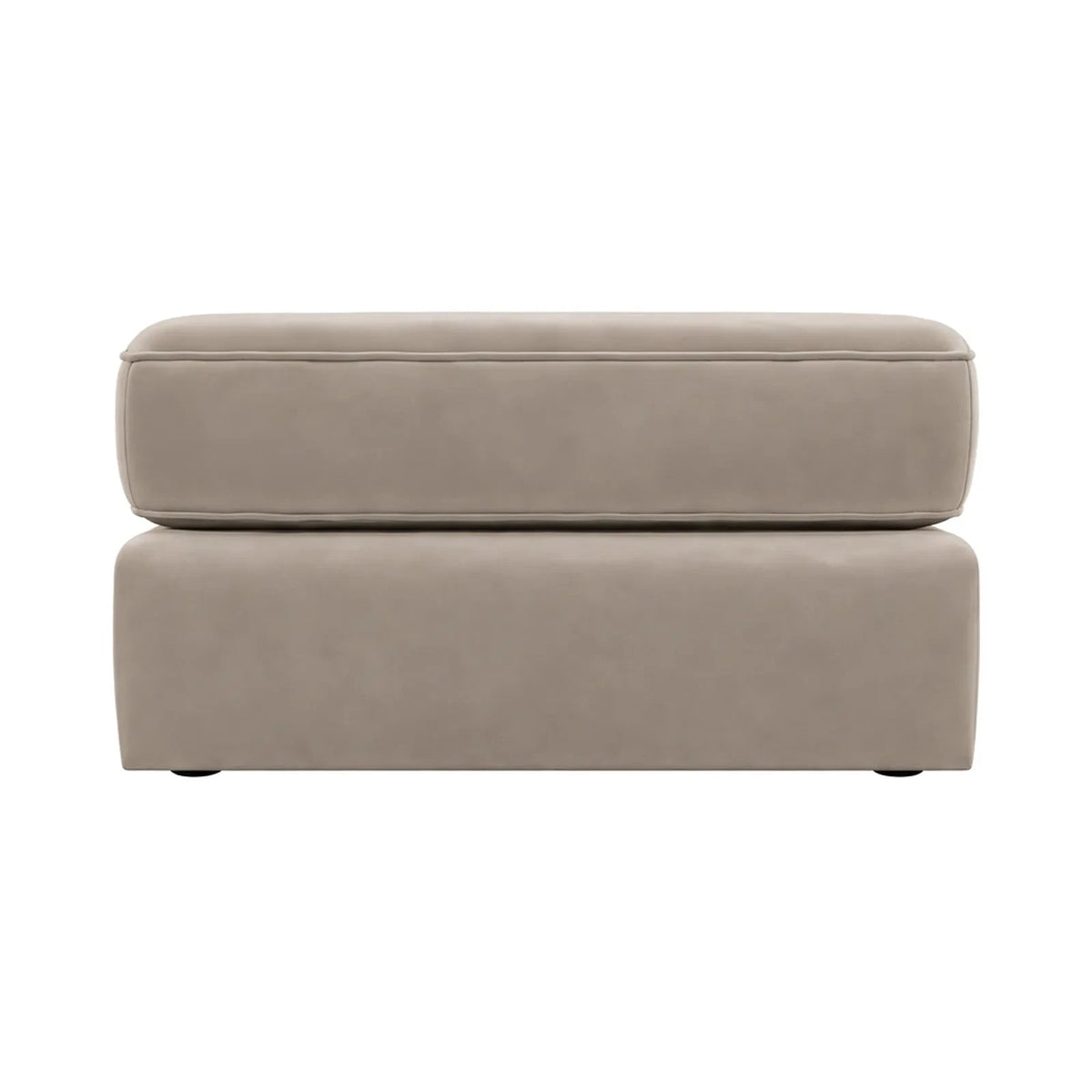 Victoria Mink Velvet Footstool Sofa 
