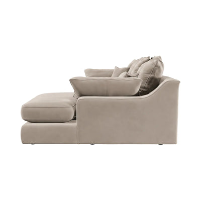 Victoria Mink Velvet Large Chaise End Sofa - Right Hand Facing Sofa 