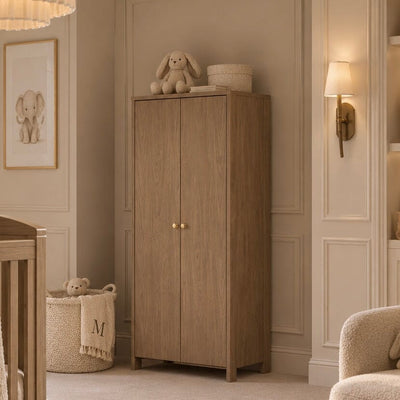 Walden Taupe Wooden 2 Door Wardrobe Furniture 