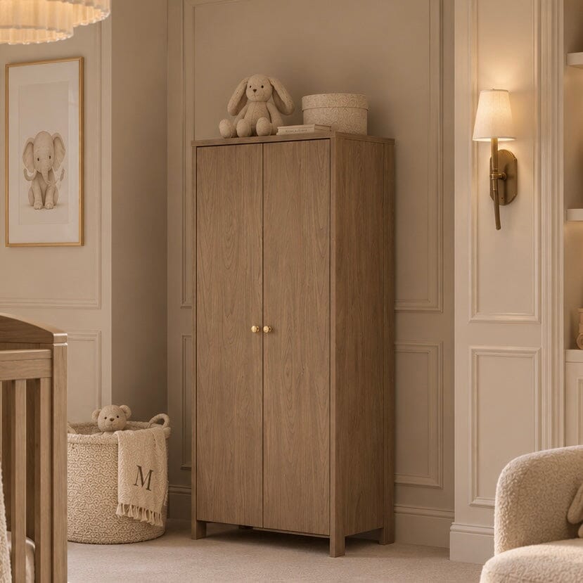 Walden Taupe Wooden 2 Door Wardrobe Furniture 