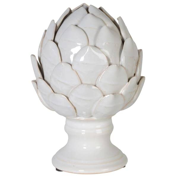 White Ceramic Decorative Standing Artichoke Ornament Accessories 