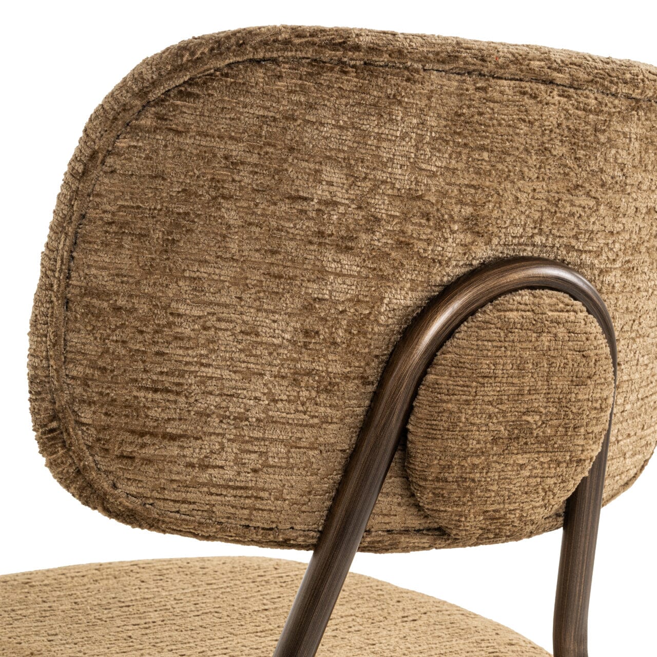 Wilder Warm Brown Chenille & Bronze Bar Stools- Set of 2 Furniture 