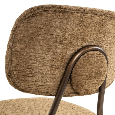 Wilder Warm Brown Chenille & Bronze Bar Stools- Set of 2 Furniture 