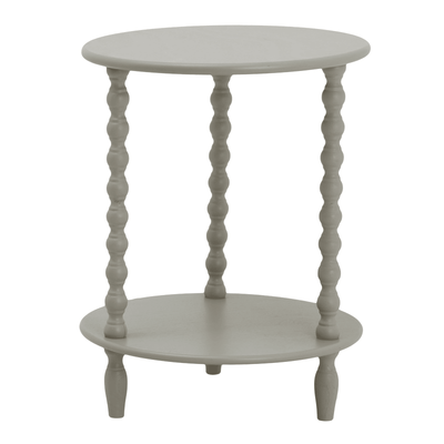 Wiley Grey Round Side Table with Leg Detailing Furniture 