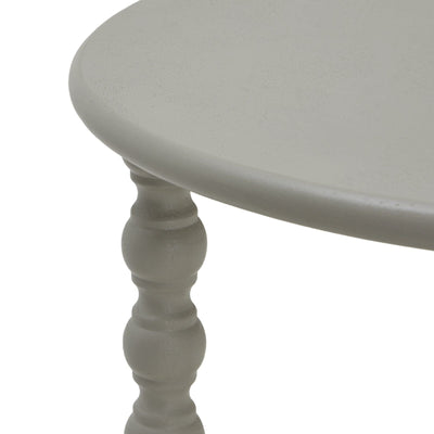 Wiley Grey Round Side Table with Leg Detailing Furniture 