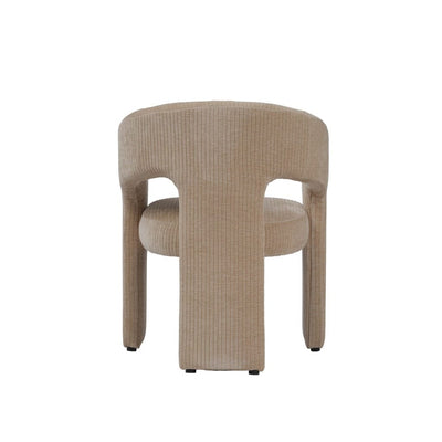 Winona Almond Cord Rounded Back Dining Chair Furniture 