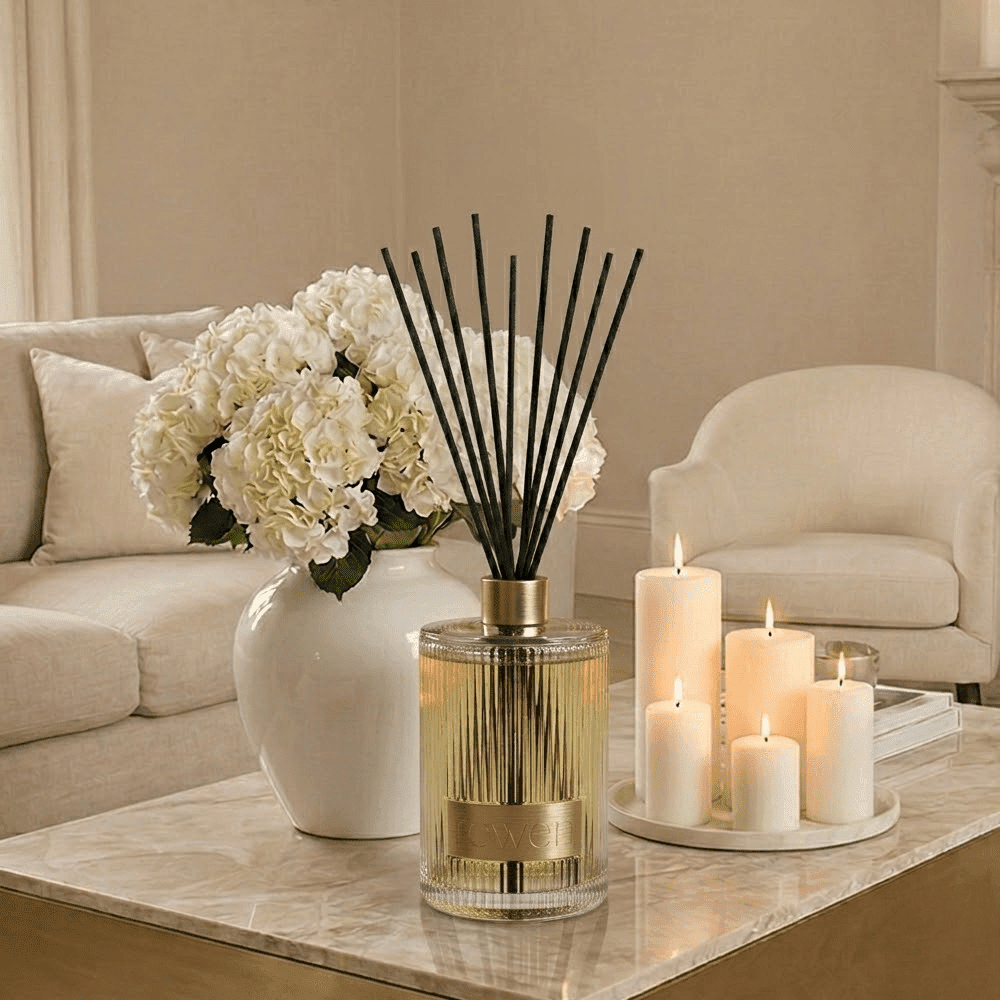 XL Bloom Cloud Scented Clear Glass Reed Diffuser Fragrance 
