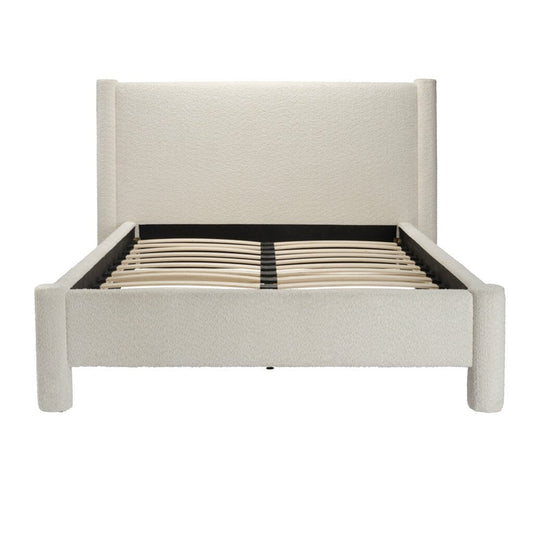 Yassine Snow Boucle Bed Beds and Headboards 