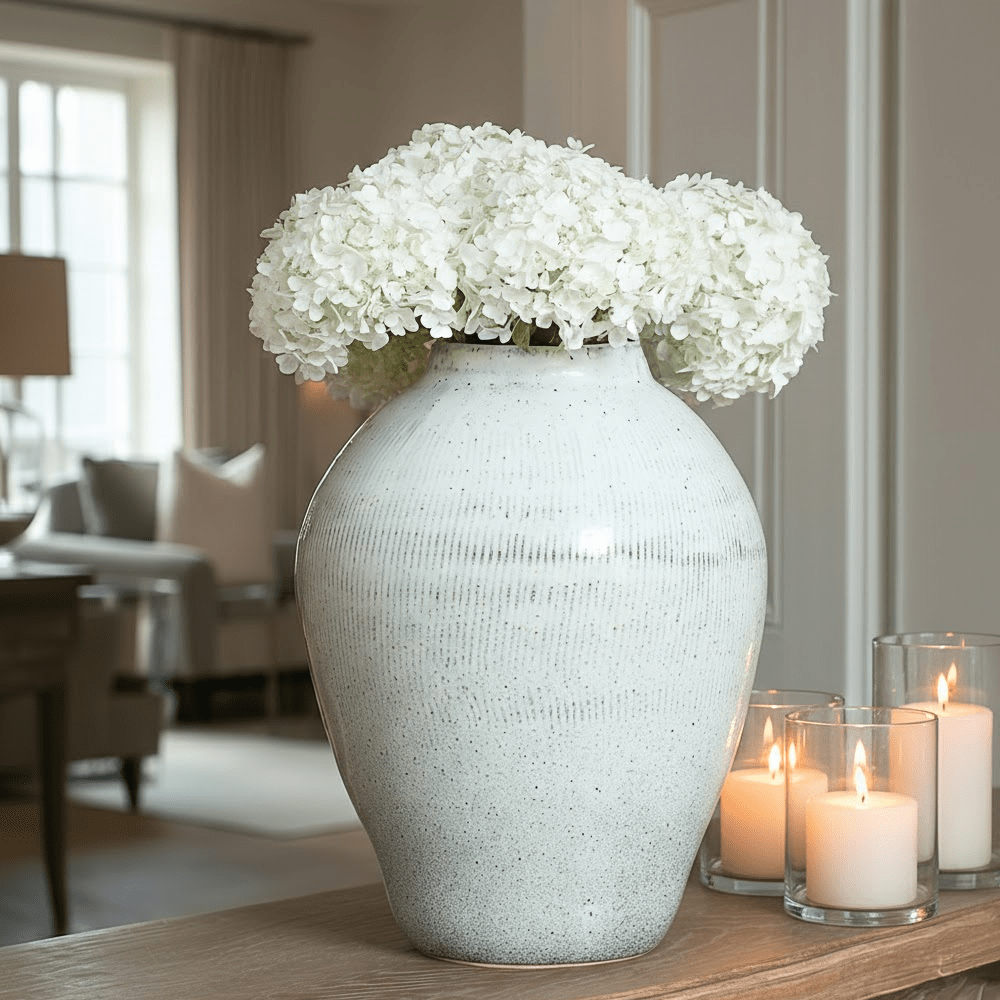 Zaffera Large Grey Glazed Vase Accessories 