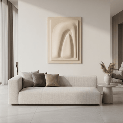 Zelah Cream Textured 3D Wall Art Accessories 