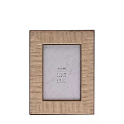 Zelda Rattan Effect Natural Photo Frame - 5x7" Accessories 