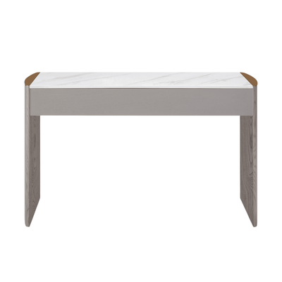 Zendaya 2 Drawer Washed Oak Dressing Table with Stone Top Furniture 