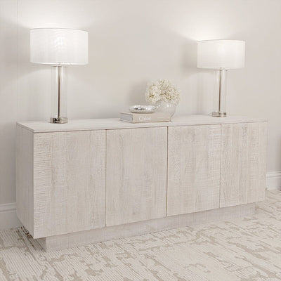 Zenica Luxury Whitewash 4 Door Sideboard Furniture 