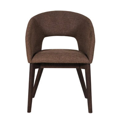 Zeva Brown Textured Fabric Dining Chair Furniture 
