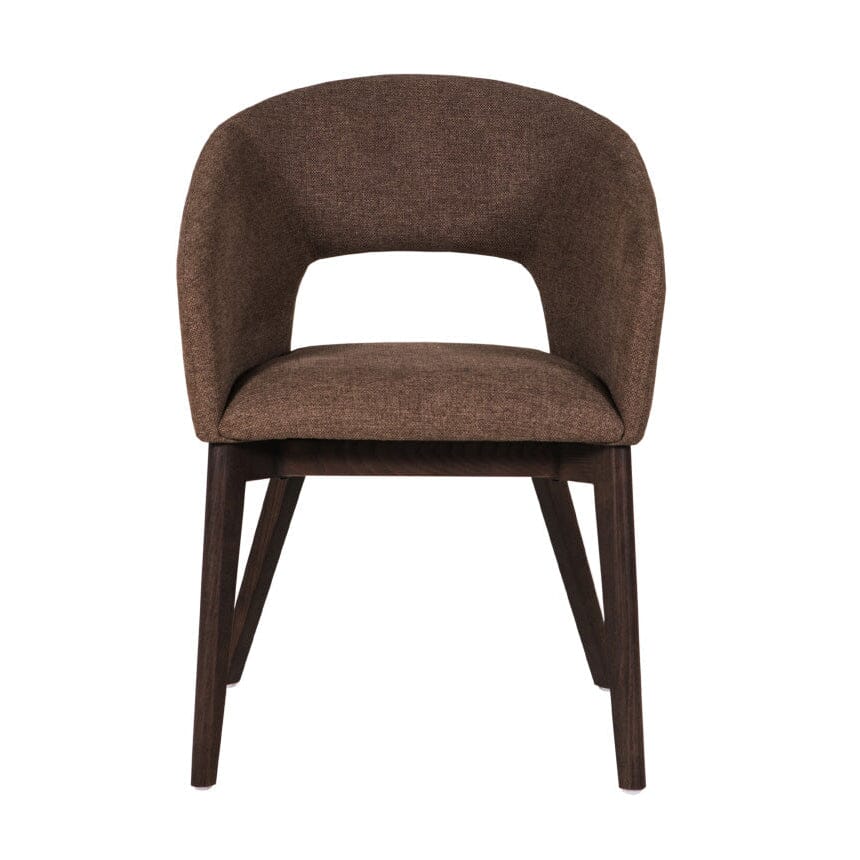 Zeva Brown Textured Fabric Dining Chair Furniture 