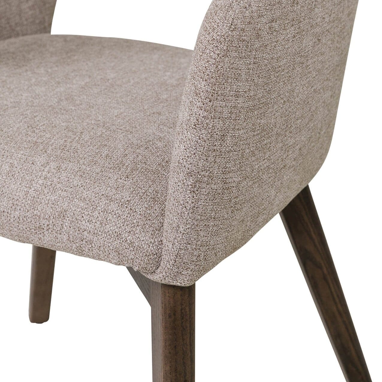 Zeva Latte Textured Fabric Dining Chair Furniture 