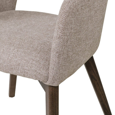 Zeva Latte Textured Fabric Dining Chair Furniture 