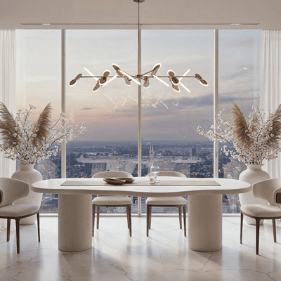 Zia Cream Abstract Dining Table Furniture 
