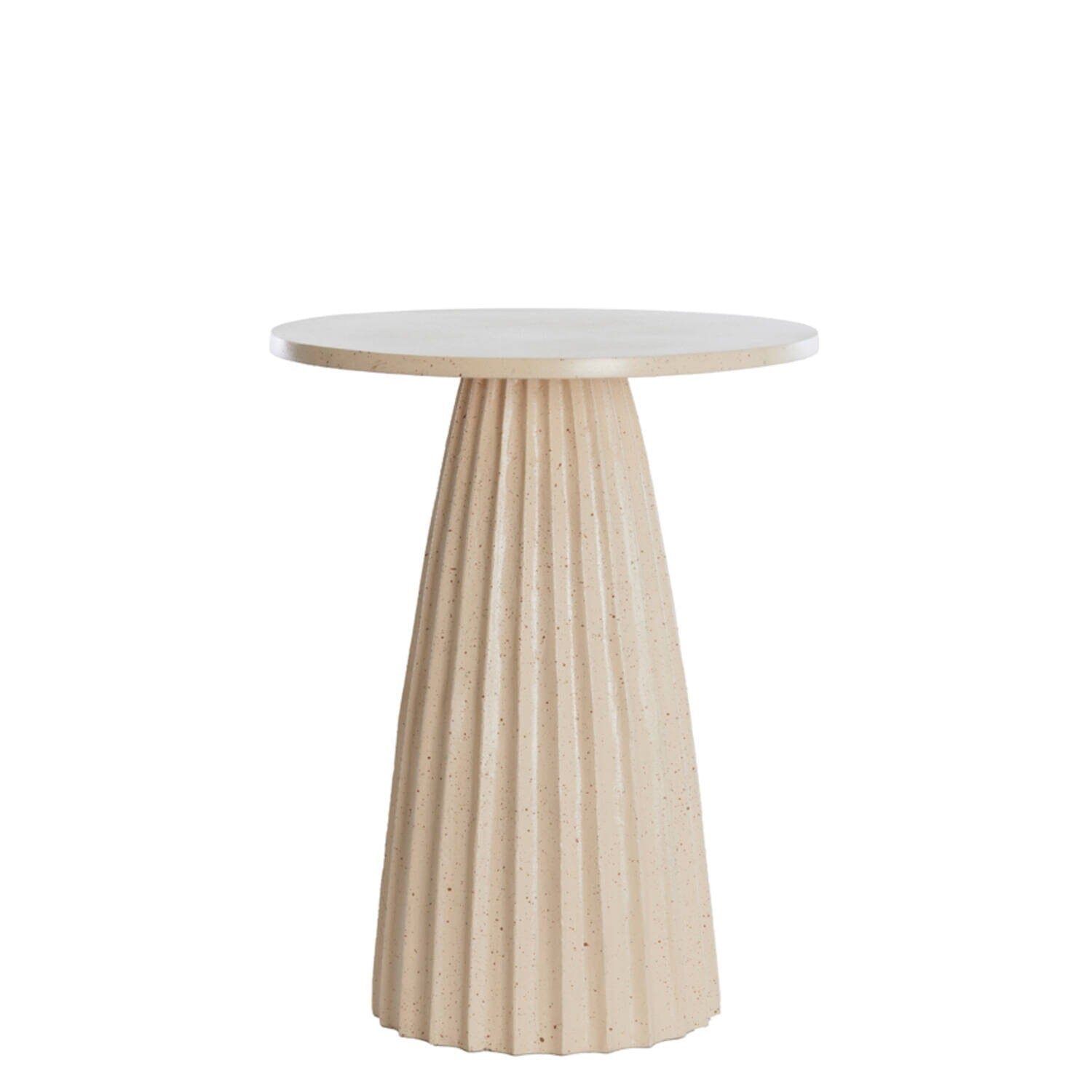 Zuzana Beige Round Side Table Furniture 