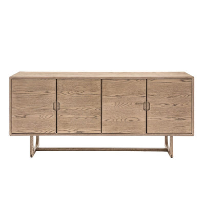 Zyra Smoked Oak Wooden 4 Door Sideboard Furniture 