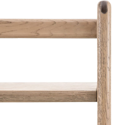 Zyra Smoked Oak Wooden Display Shelving Unit Furniture 