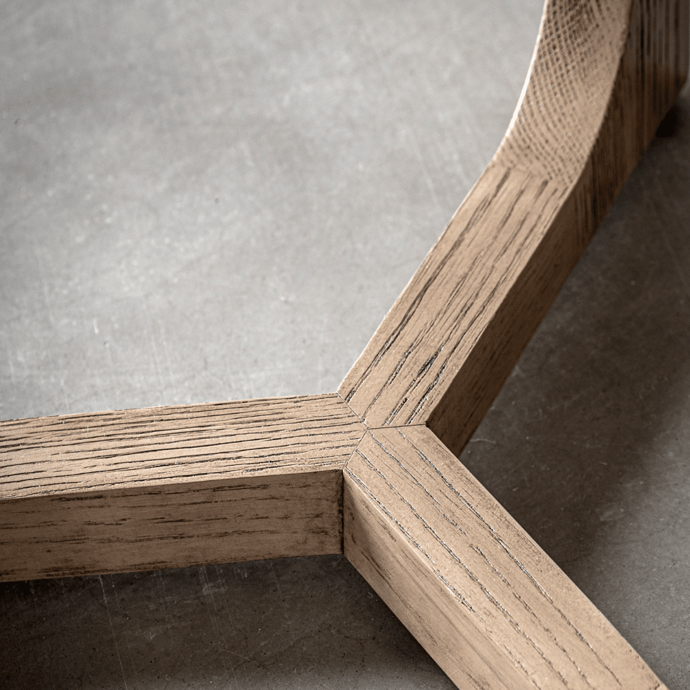 Zyra Smoked Oak Wooden Round Side Table Furniture 