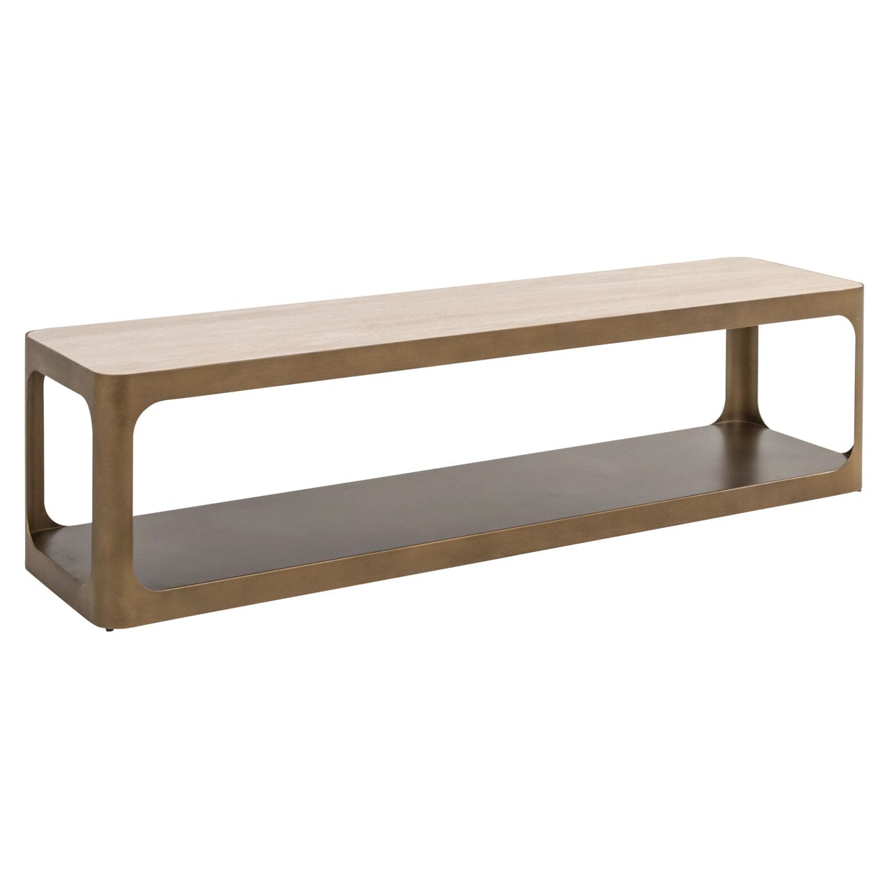 Zyraelle Bronze & Stone Effect Media Unit Furniture 