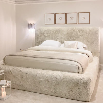 Arctic Luxury Cashmere Chunky Faux Fur Bed