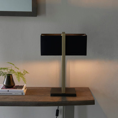 Abbey Black & Gold Table Lamp Lighting 