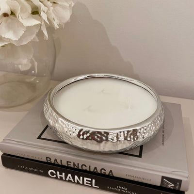 Aeolian 3 Wick Silver Candle Candle 
