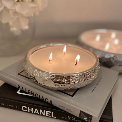 Aeolian 3 Wick Silver Candle Candle 