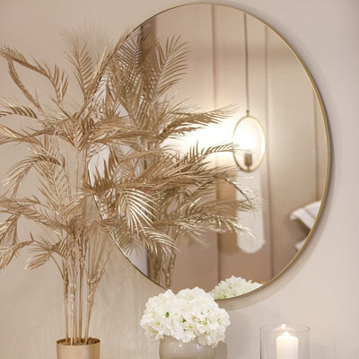 Alcora Large Round Champagne Mirror Mirror 
