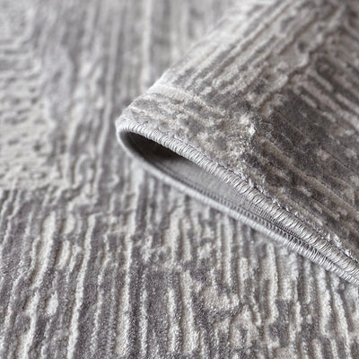 Alexis Silver & Grey Abstract Patterned Rug Textiles 