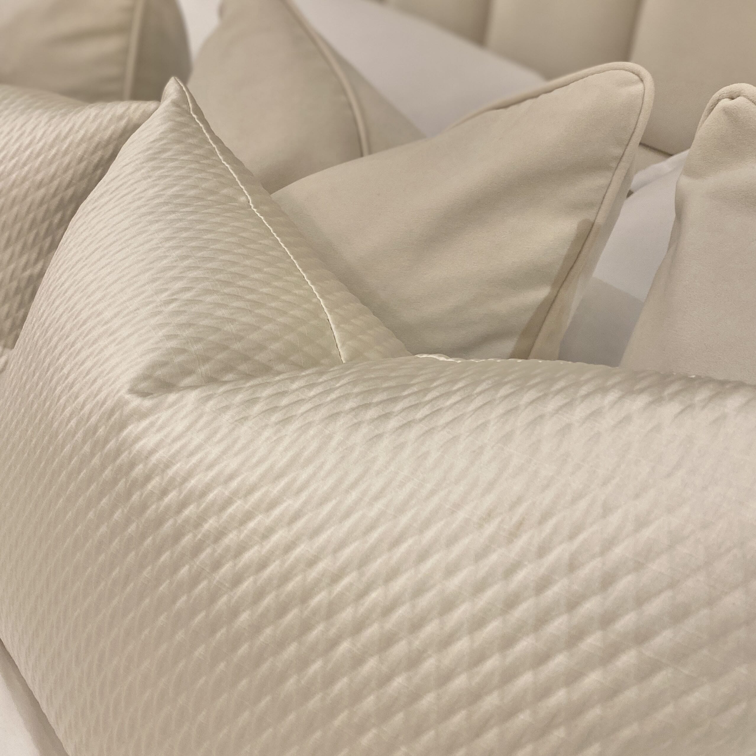 Alie Ivory Bolster Cushion - 35x50cm Textiles 