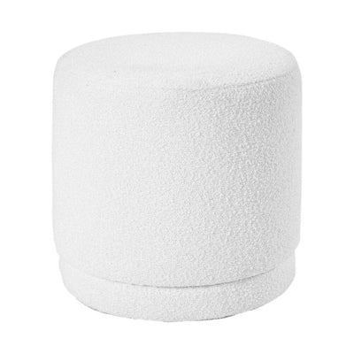 Alora Ivory Boucle Pouffe Furniture 