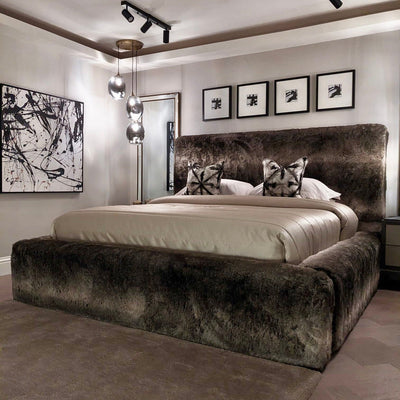 Arctic Wolf Luxury Chunky Faux Fur Bed Made to Order Bed 