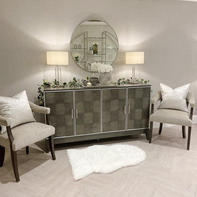 Argento Round Silver Mirror Mirror 