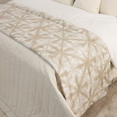 Arizona Cream & Nude Print Bed Runner Bedding 