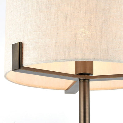 Ashford Bronze & Linen Table Lamp Lighting 