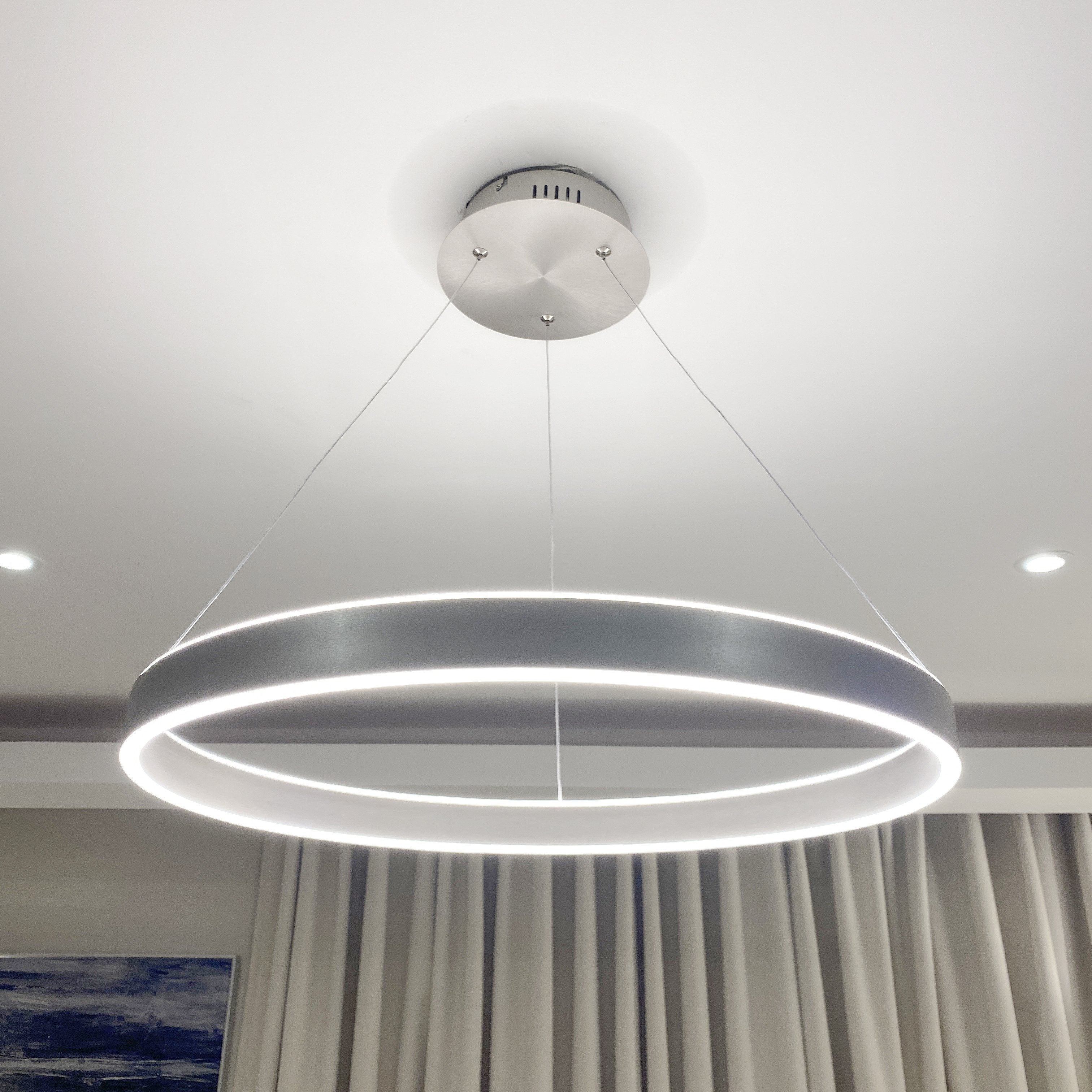 Aureola Matt Nickel Halo Ceiling Light Lighting 