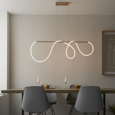 Azariah Gold Abstract Linear Pendant Ceiling Light Lighting 