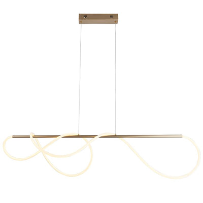 Azariah Gold Abstract Linear Pendant Ceiling Light Lighting 