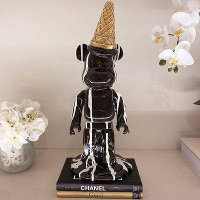 Black Ice Cream Cone Drip Bear Ornament Accessories 