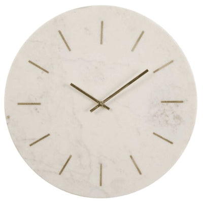 Brynlee Marble & Gold Round Wall Clock Accessories 