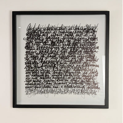 Carter Scribbles Framed Monochrome Wall Art - 80 x 80cm Art 